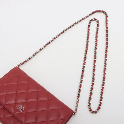 Chanel Matelasse Lambskin Chain Wallet 18th Series Cards and Stickers Included Crossbody Pochette