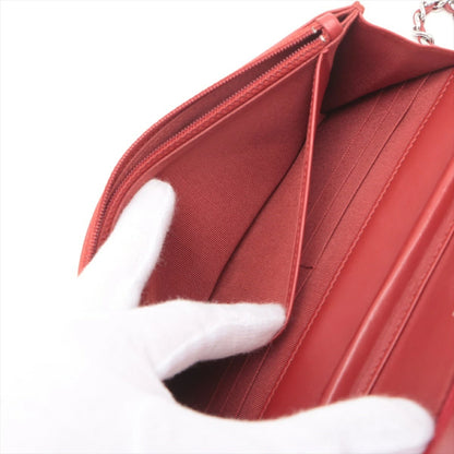 Chanel Matelasse Lambskin Chain Wallet 18th Series Cards and Stickers Included Crossbody Pochette