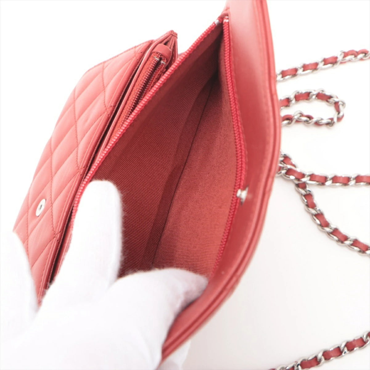 Chanel Matelasse Lambskin Chain Wallet 18th Series Cards and Stickers Included Crossbody Pochette