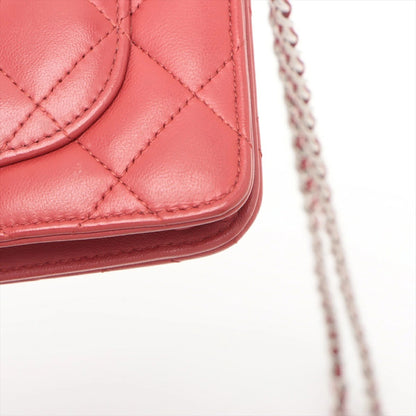 Chanel Matelasse Lambskin Chain Wallet 18th Series Cards and Stickers Included Crossbody Pochette