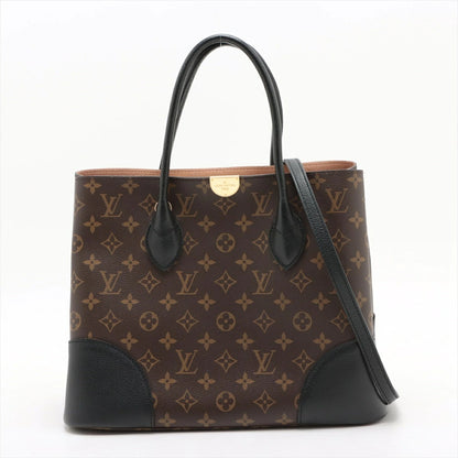 Louis Vuitton Monogram Flandrin M41595 Tote Bag Black/Brown