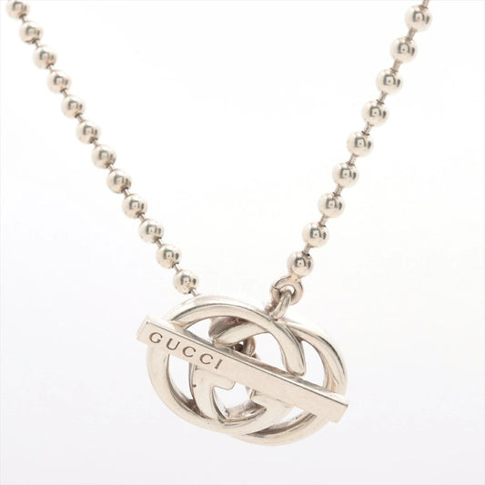 Gucci Interlocking G Necklace Silver 925 20.8g Logo