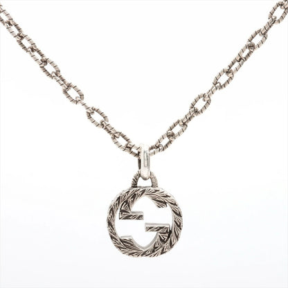 Gucci Interlocking G Arabesque Necklace Silver 925 18.4g