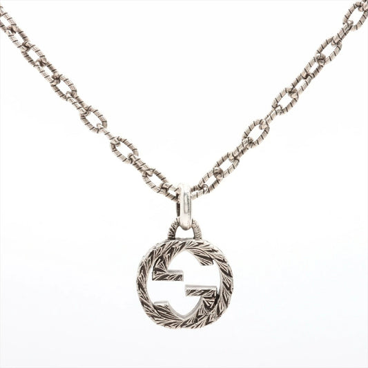 Gucci Interlocking G Arabesque Necklace Silver 925 18.4g