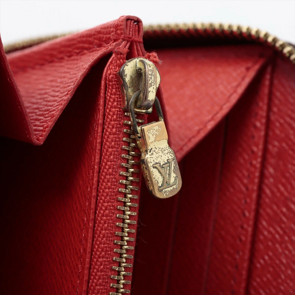 Louis Vuitton Monogram Zippy Wallet M41896 Round Zip Long Wallet Coquelicot