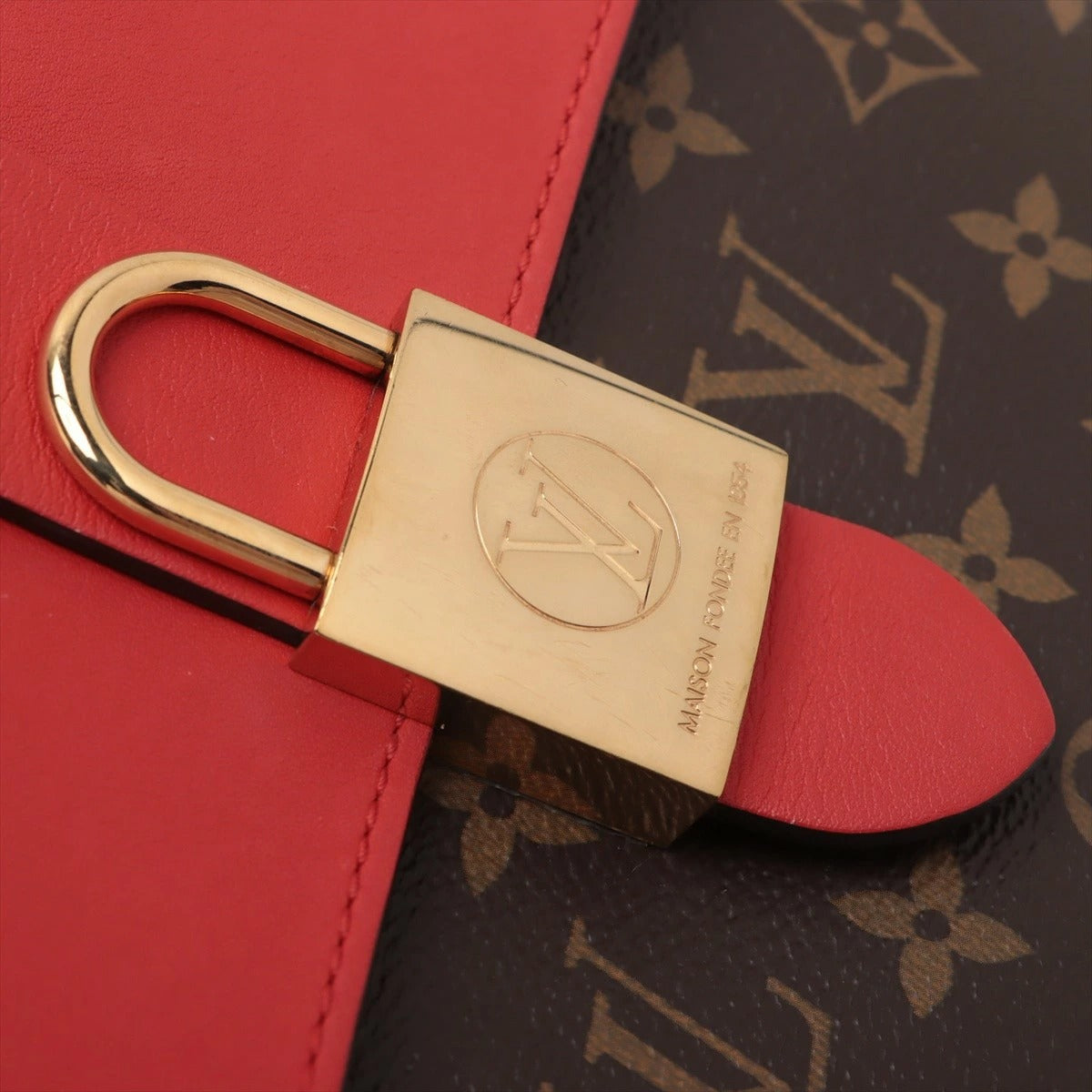 Louis Vuitton Monogram Locky BB M44322 Shoulder Bag Coquelicot