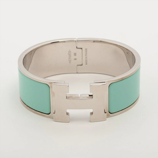 Hermes H Bangle Click Clack Blue/Silver