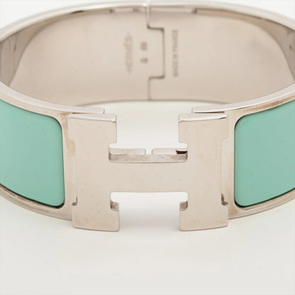 Hermes H Bangle Click Clack Blue/Silver
