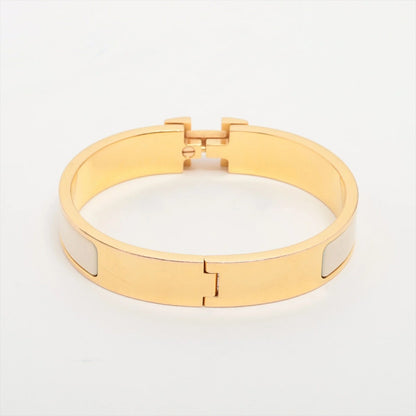 Hermes H Bangle Click H GM  Bracelet off-White/Gold