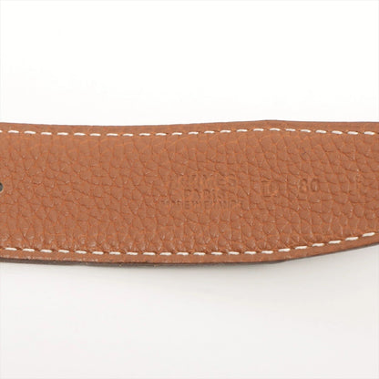 Hemès Constance H Belt, reversible, black/gold/silver, size 80
