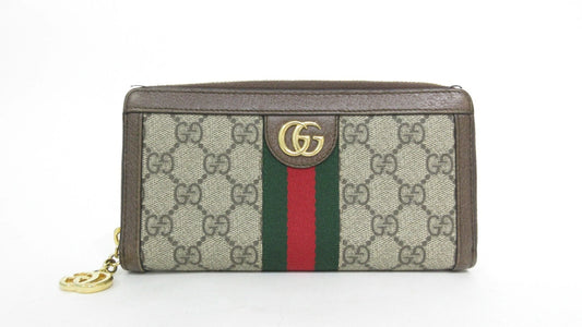 Gucci GG Supreme Ophidia Round Zip Wallet 523154
