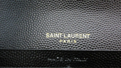 Yves Saint Laurent Cassandra V-Stitch Leather Wallet 372264