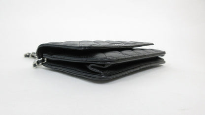 Chanel Matelasse Caviar Leather Chain Wallet WOC Black 27 Series