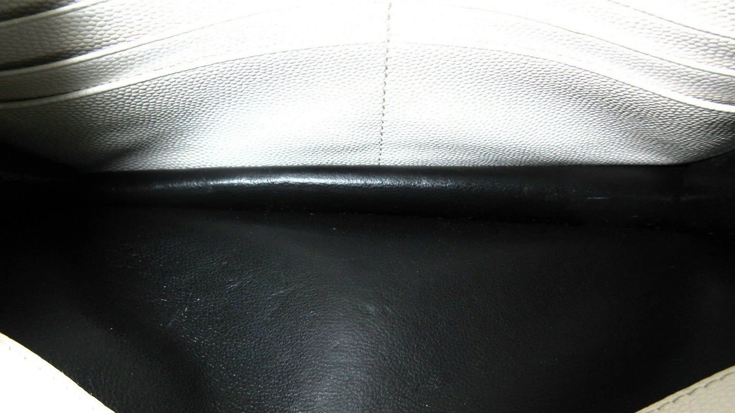 Yves Saint Laurent Paris Cassandra Leather Chain Wallet 393953