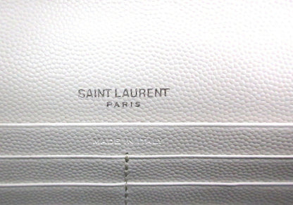 Yves Saint Laurent Paris Cassandra Leather Chain Wallet 393953