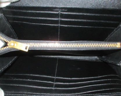 YvesSaint Laurent Paris YSL Line Crocodile Embossed Long Wallet 372266