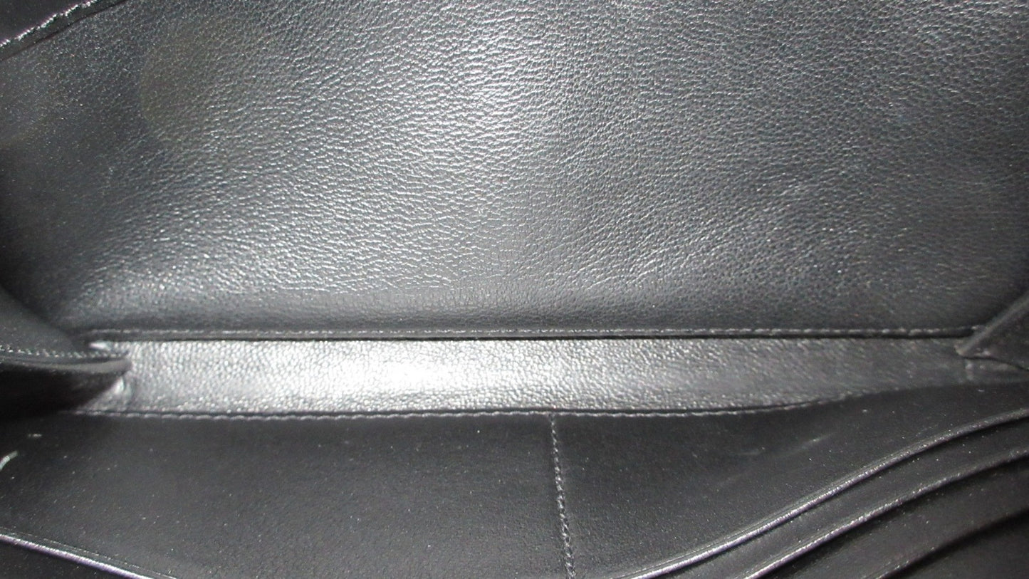 YvesSaint Laurent Paris YSL Line Crocodile Embossed Long Wallet 372266