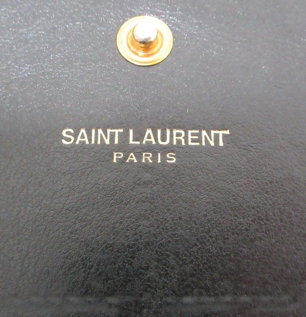 YvesSaint Laurent Paris YSL Line Crocodile Embossed Long Wallet 372266