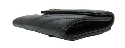 Saint Laurent Paris V-Stitch YSL Logo Leather Card Case 414404