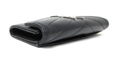 Saint Laurent Paris V-Stitch YSL Logo Leather Card Case 414404