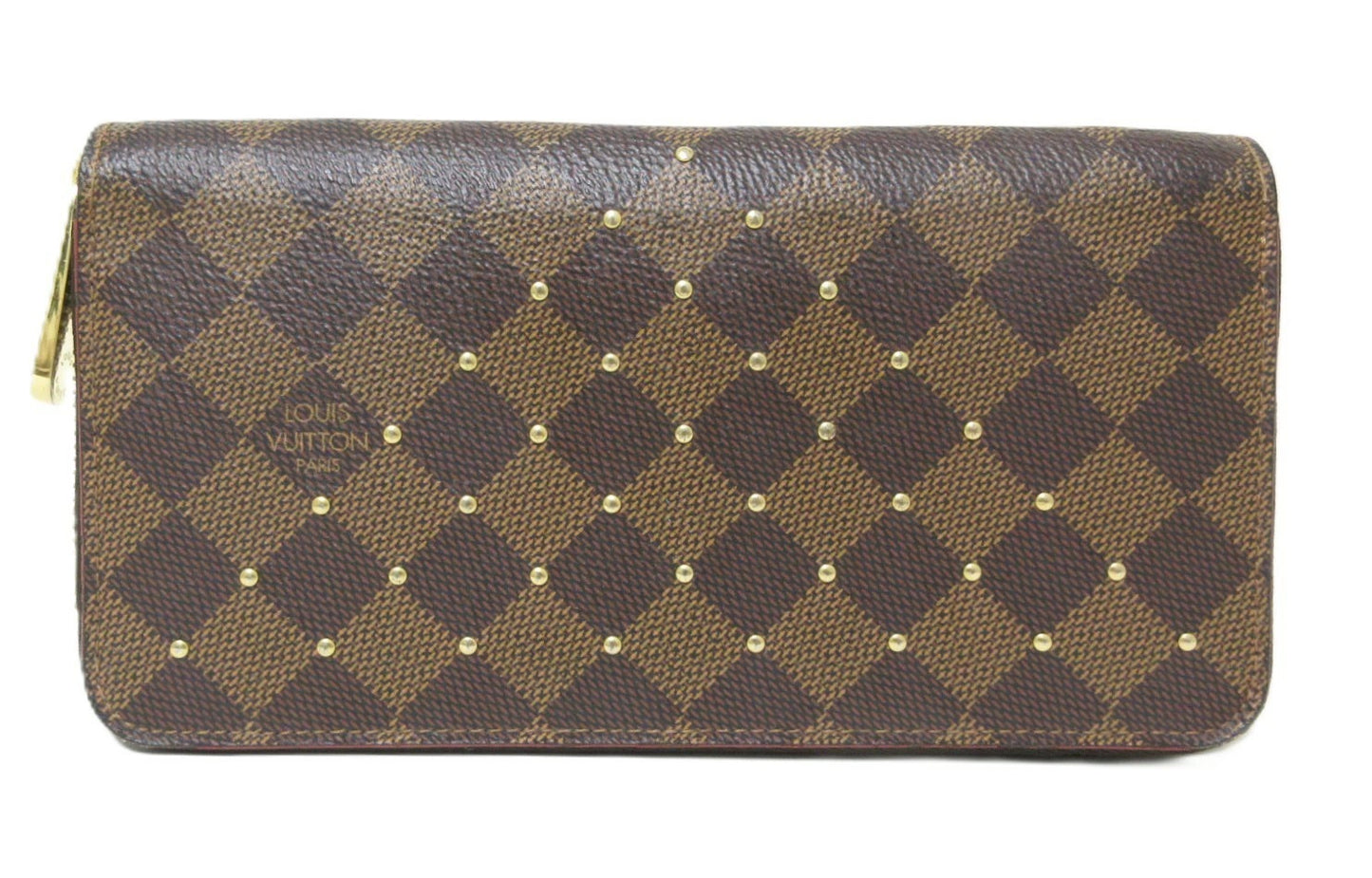 Louis Vuitton Damier Ebene Studded Zippy Wallet N60122