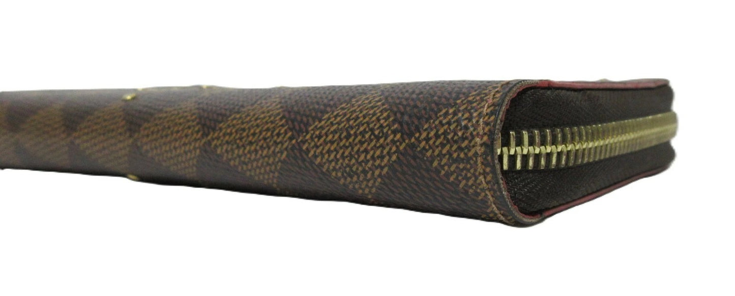 Louis Vuitton Damier Ebene Studded Zippy Wallet N60122