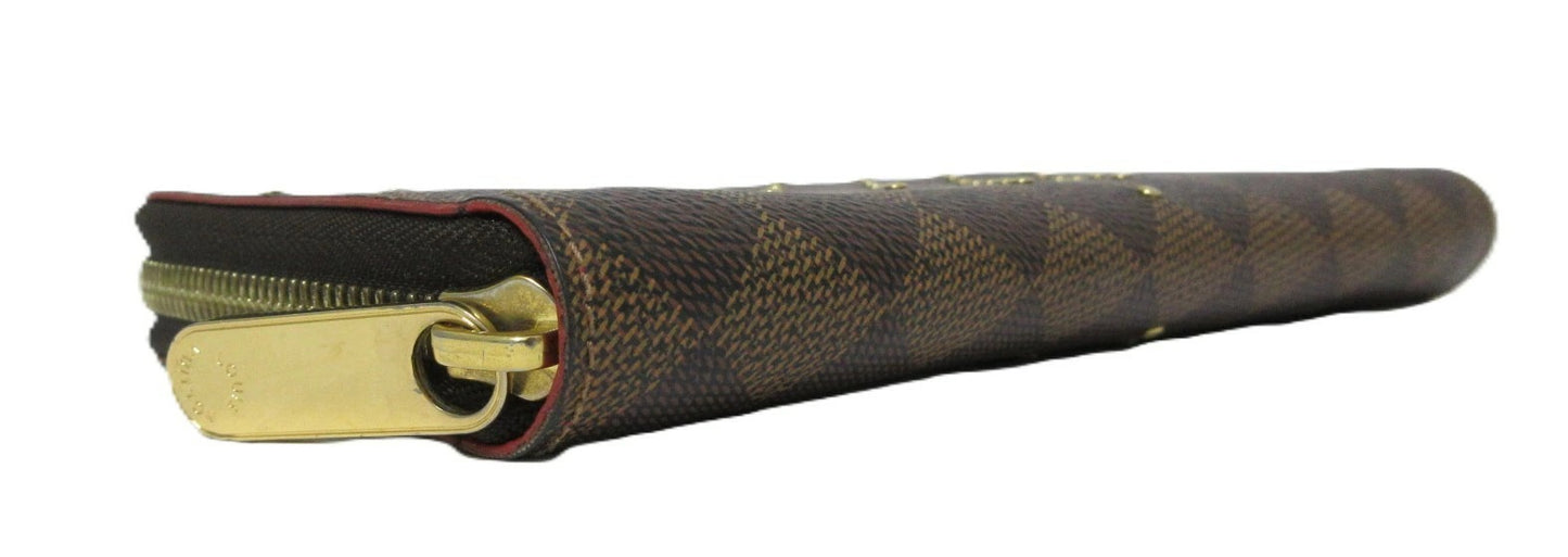 Louis Vuitton Damier Ebene Studded Zippy Wallet N60122