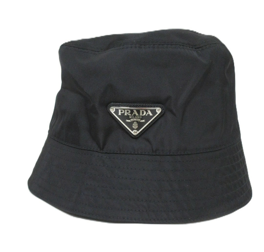 Prada Triangle Logo Hat IHC137 Black Hat