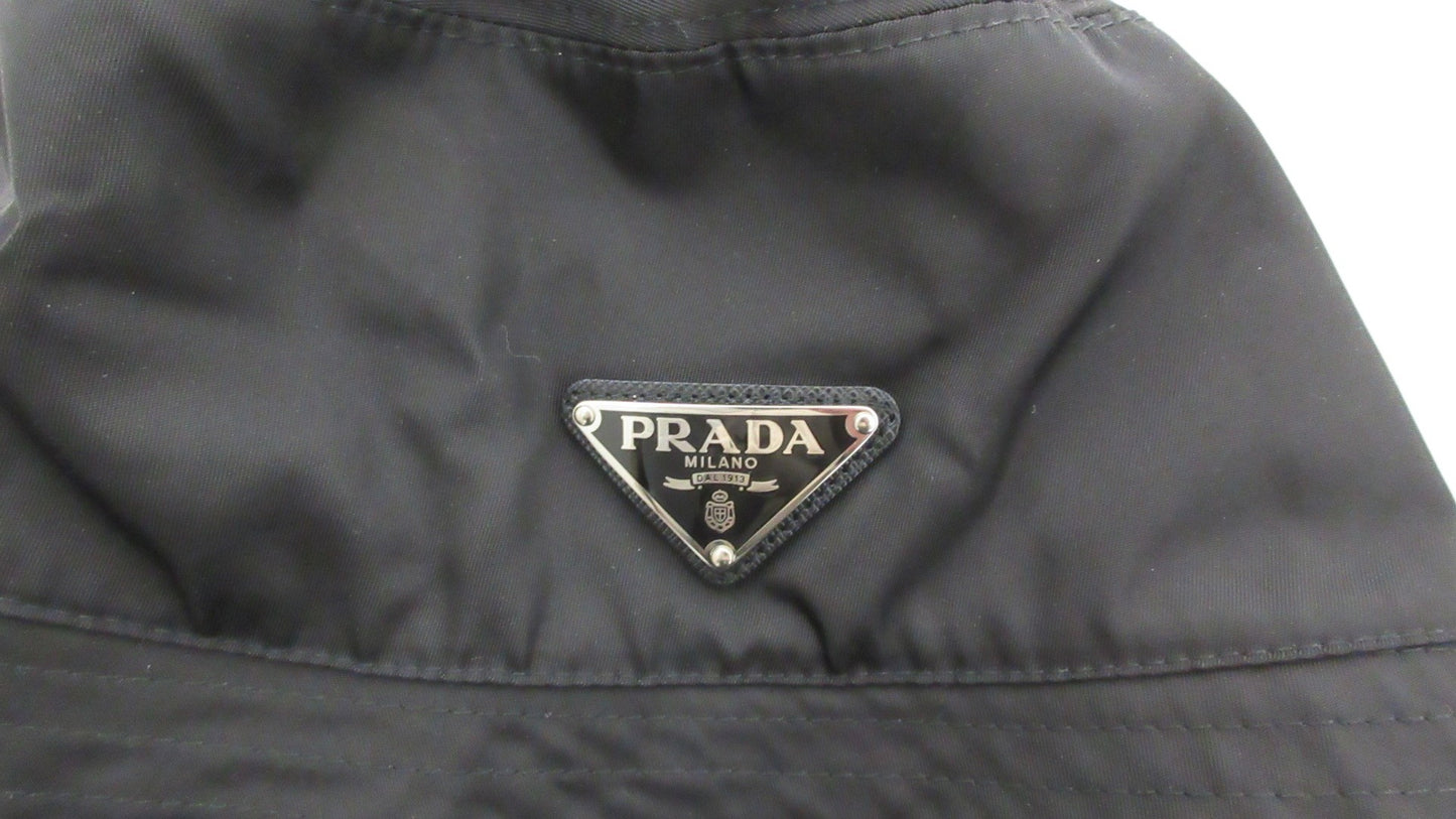 Prada Triangle Logo Hat IHC137 Black Hat