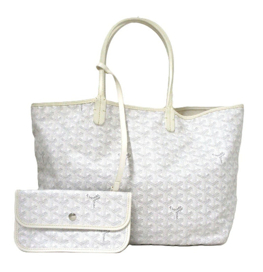 Goyard Saint Louis PM Tote Bag, White, with Pouch