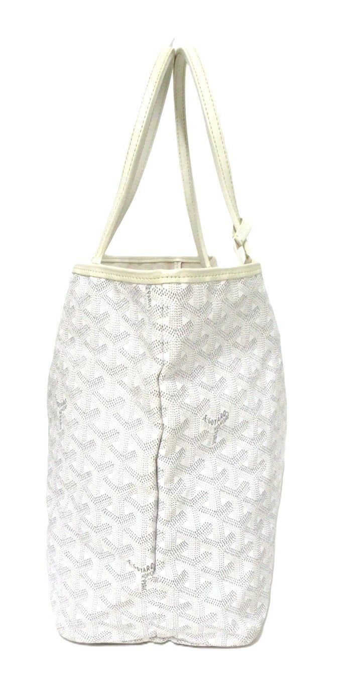 Goyard Saint Louis PM Tote Bag, White, with Pouch