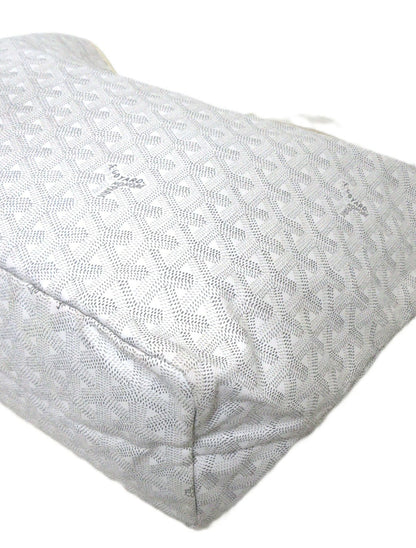 Goyard Saint Louis PM Tote Bag, White, with Pouch