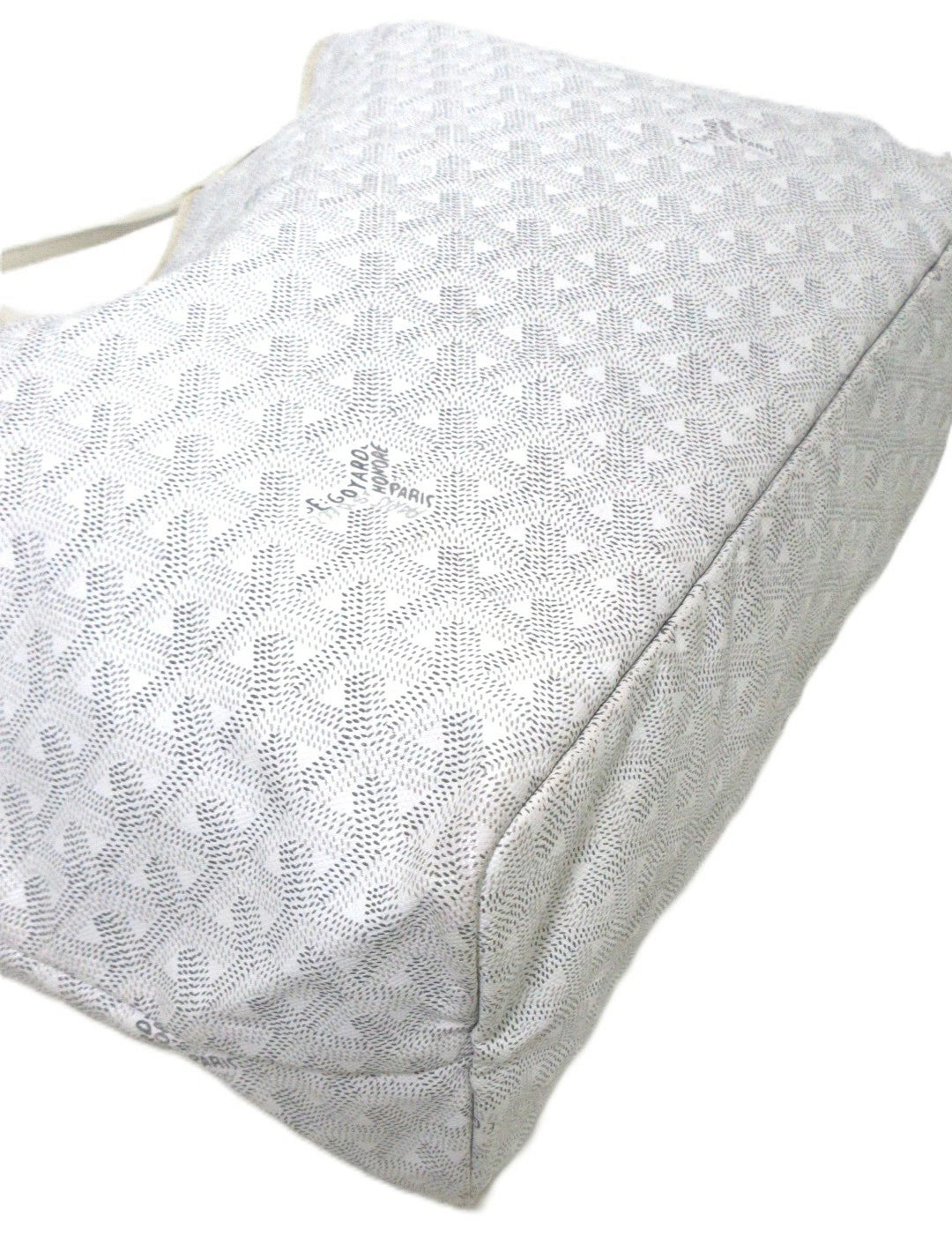Goyard Saint Louis PM Tote Bag, White, with Pouch