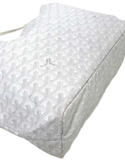 Goyard Saint Louis PM Tote Bag, White, with Pouch