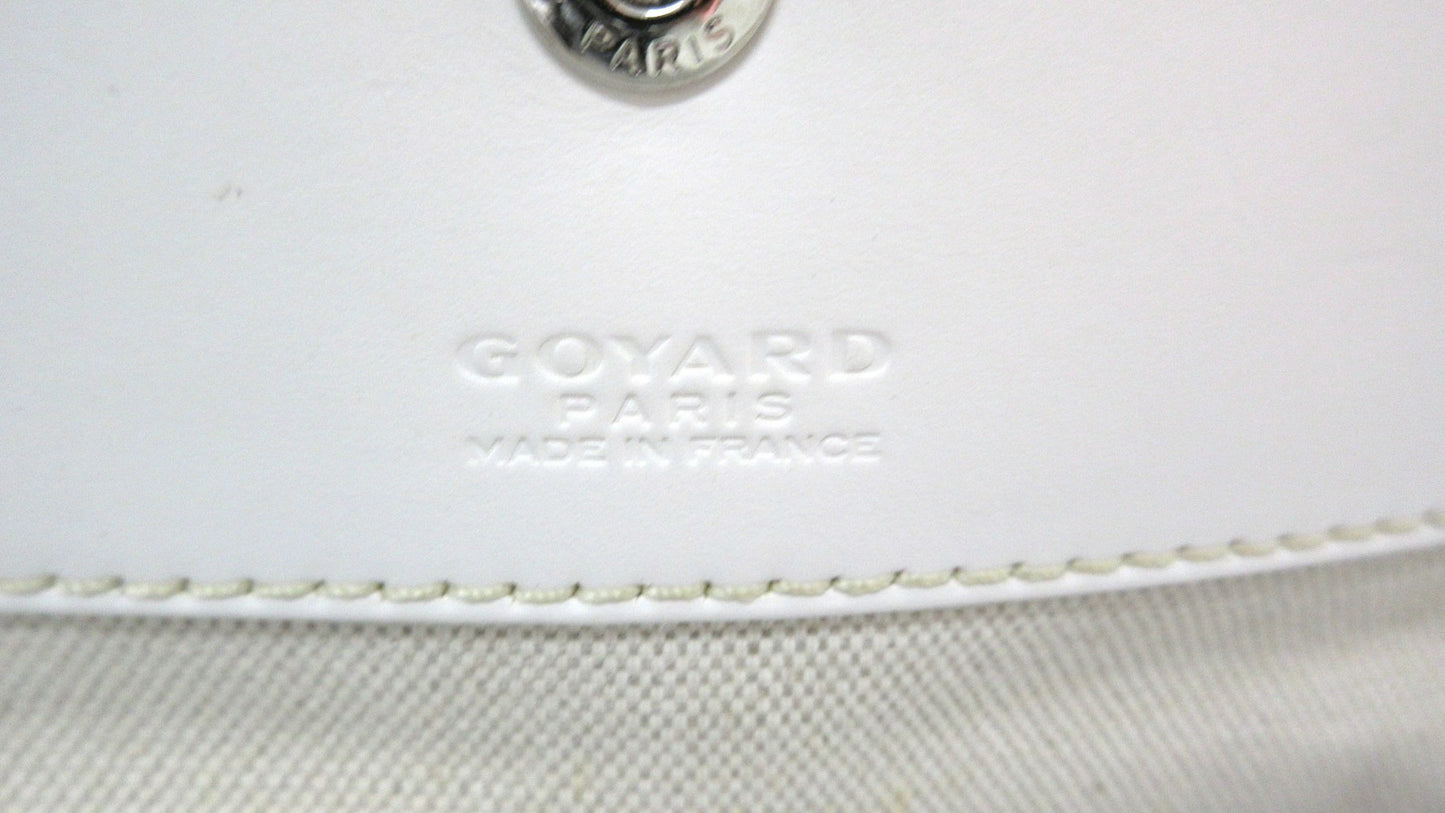 Goyard Saint Louis PM Tote Bag, White, with Pouch