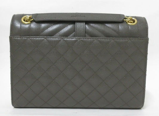 Yves Saint Laurent Paris Envelope Leather Chain Shoulder Bag 600185
