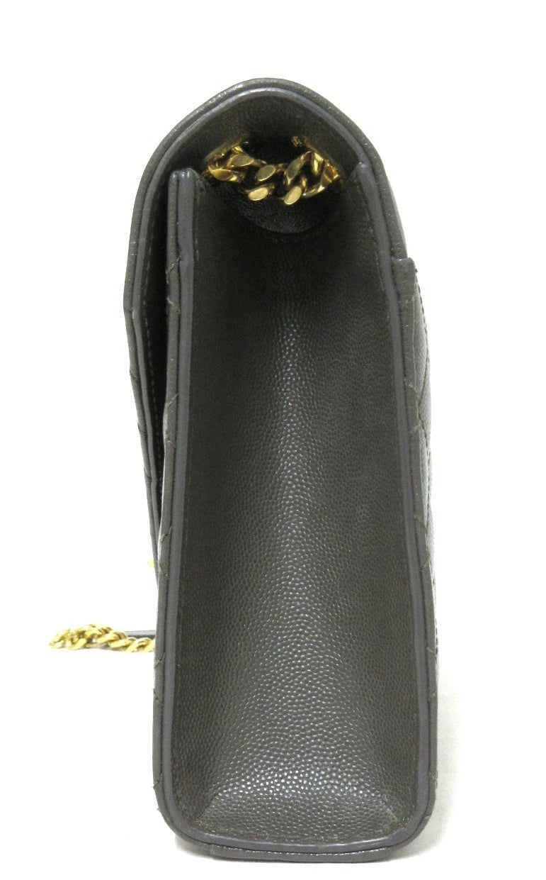 Yves Saint Laurent Paris Envelope Leather Chain Shoulder Bag 600185