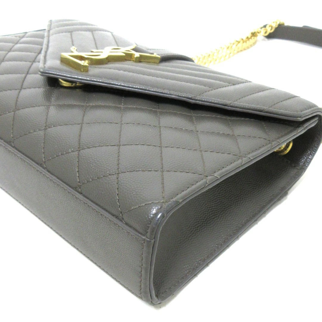 Yves Saint Laurent Paris Envelope Leather Chain Shoulder Bag 600185