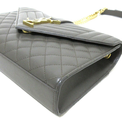 Yves Saint Laurent Paris Envelope Leather Chain Shoulder Bag 600185