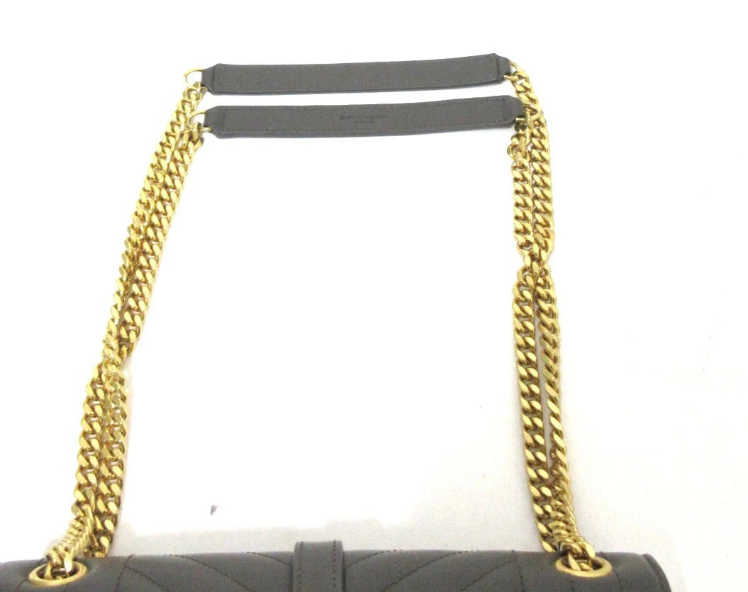Yves Saint Laurent Paris Envelope Leather Chain Shoulder Bag 600185