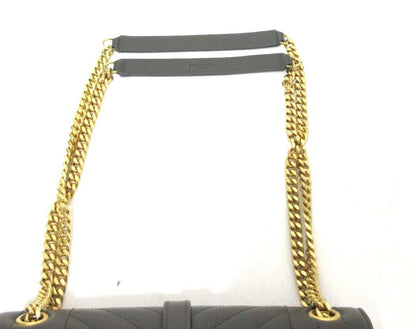 Yves Saint Laurent Paris Envelope Leather Chain Shoulder Bag 600185