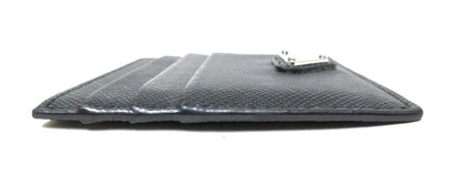 Prada Saffiano Leather Card Case with Triangle Logo, Black