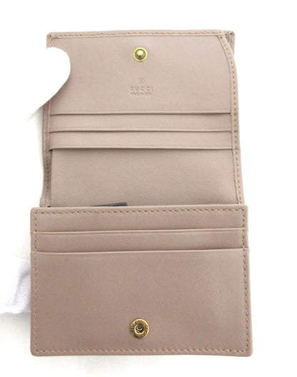 Gucci Double G Leather Compact Wallet 466492 Bi-fold Compact