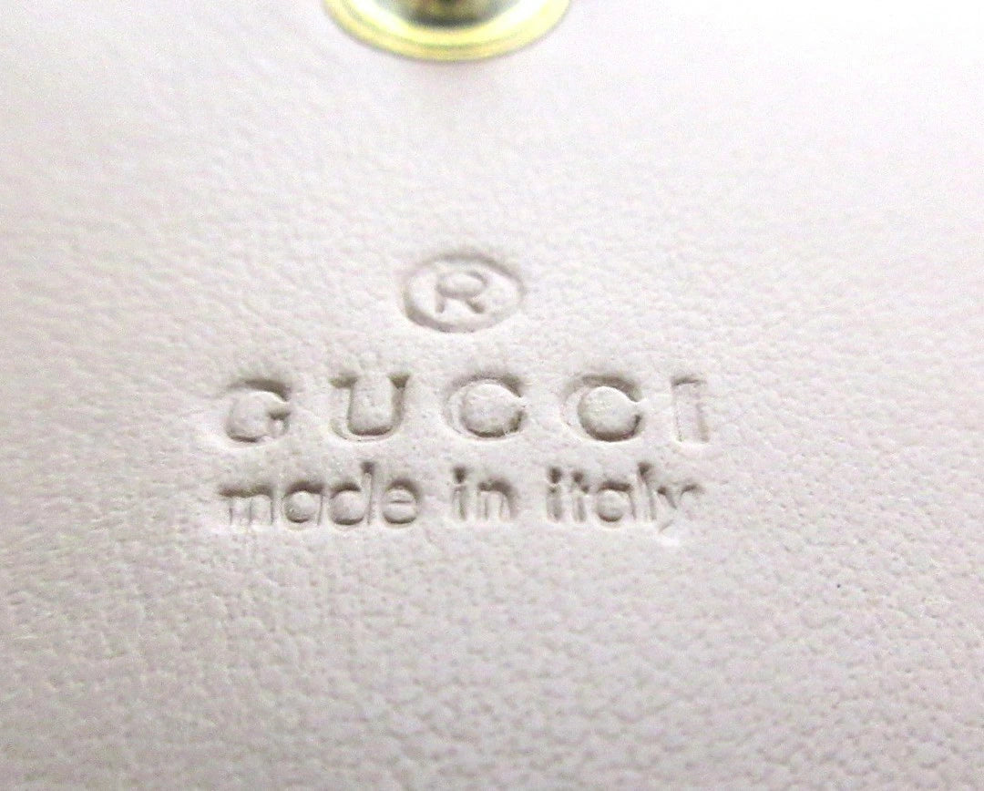 Gucci Double G Leather Compact Wallet 466492 Bi-fold Compact