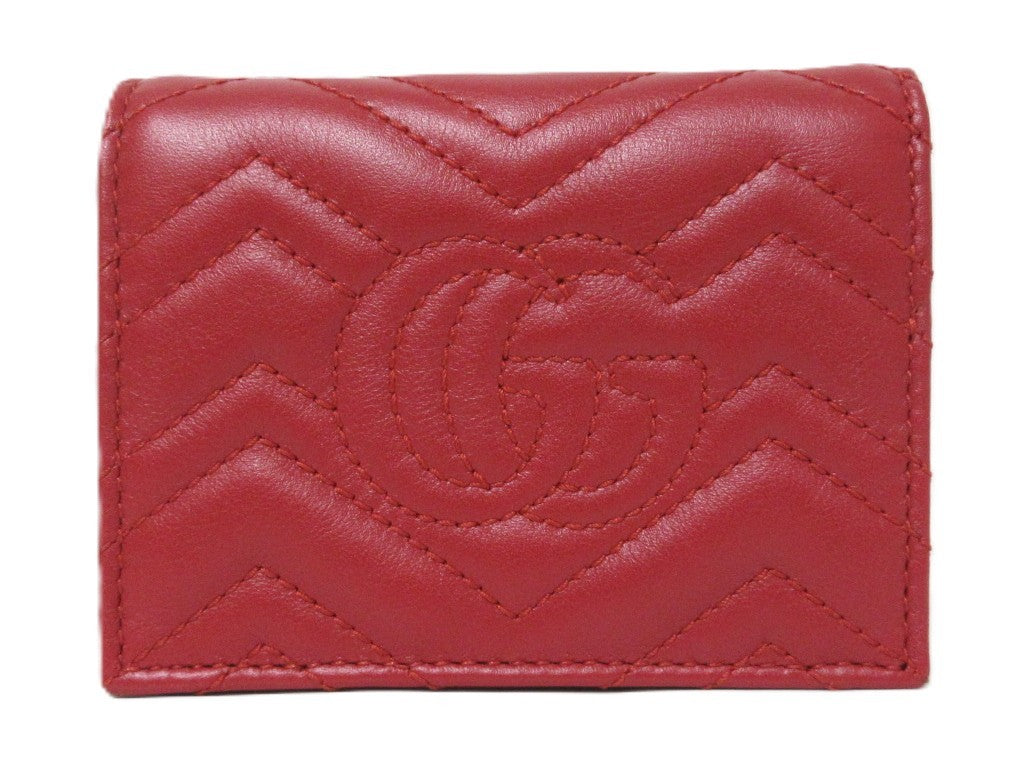 Gucci Double G Leather Compact Wallet 466492 Bi-fold Compact
