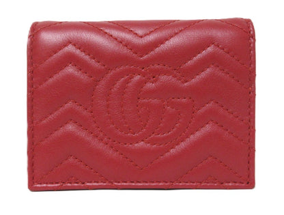 Gucci Double G Leather Compact Wallet 466492 Bi-fold Compact