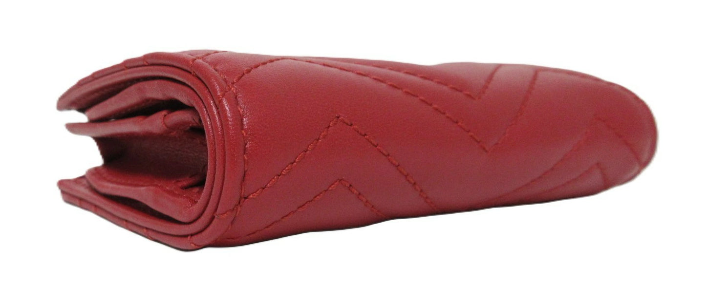 Gucci Double G Leather Compact Wallet 466492 Bi-fold Compact