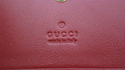 Gucci Double G Leather Compact Wallet 466492 Bi-fold Compact