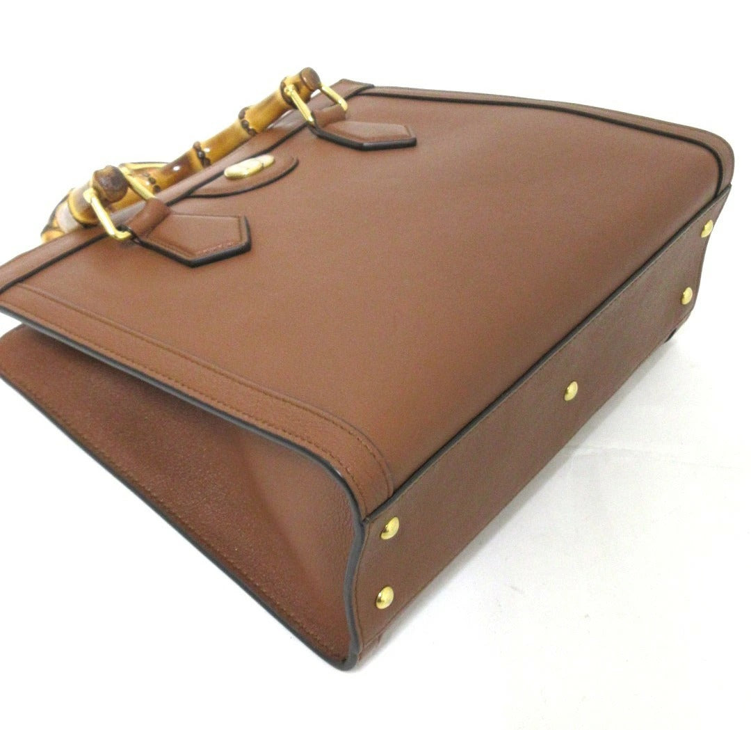 Gucci Bamboo Diana Leather 2-Way Handbag 600195