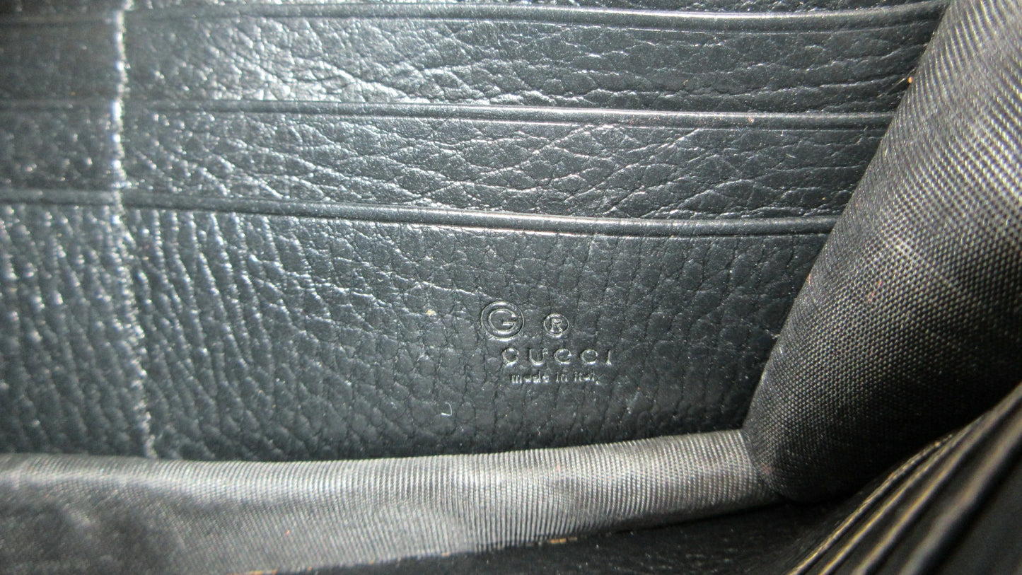 Gucci Interlocking G Leather Chain Wallet 615523